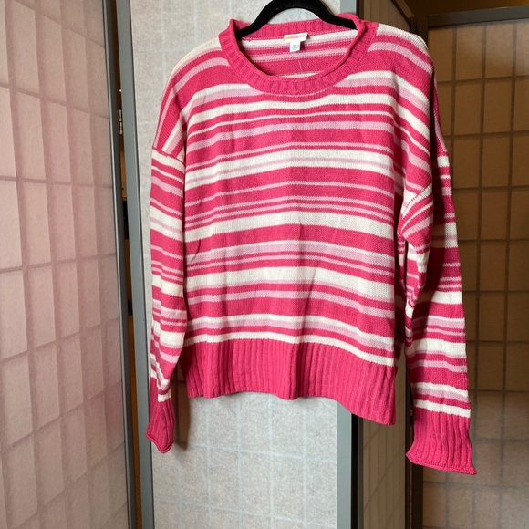 LuLaRoe Sweaters - NWT LuLaRoe Harper pink and white striped sweater
